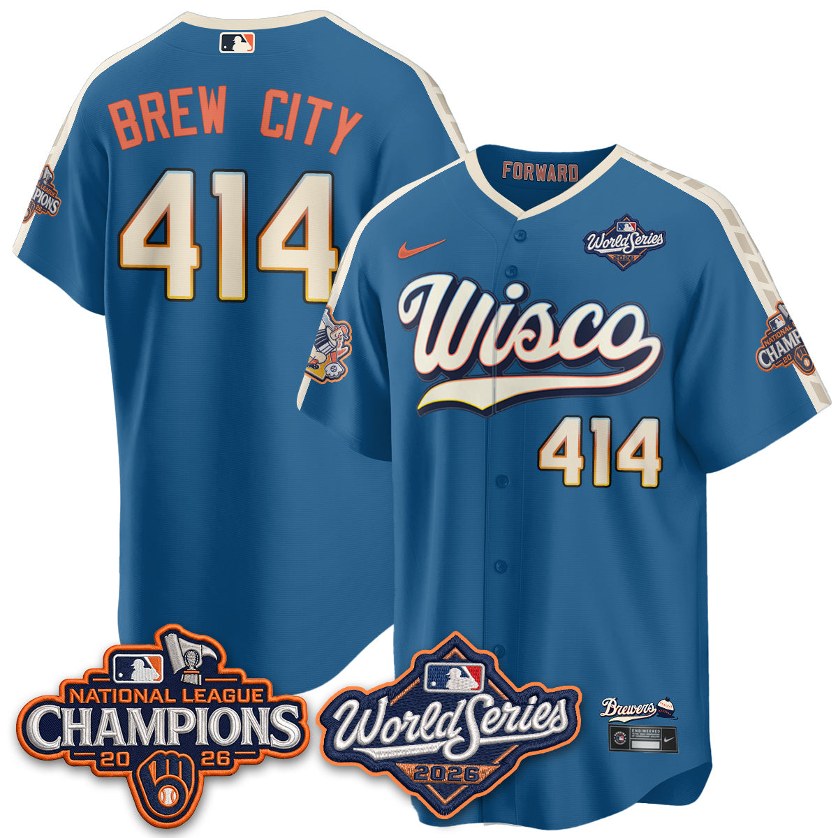 MIL WS26 & 2026 NL Champions City Connect Jersey - Stitched (Tiktok)