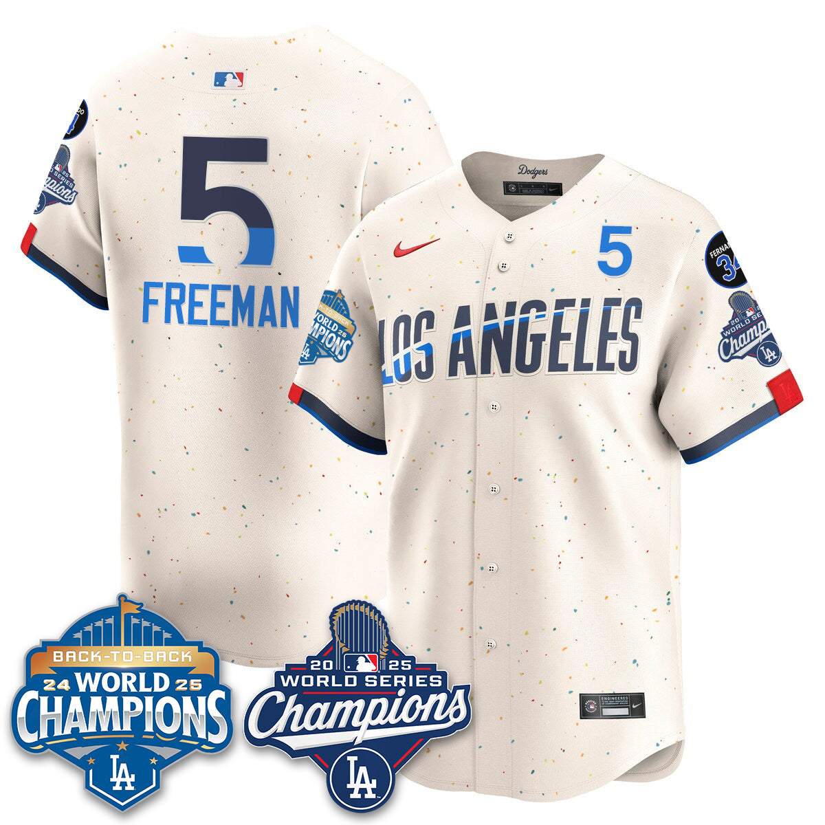 LAD 2025 World Series Champions Jersey - All Stitched N2