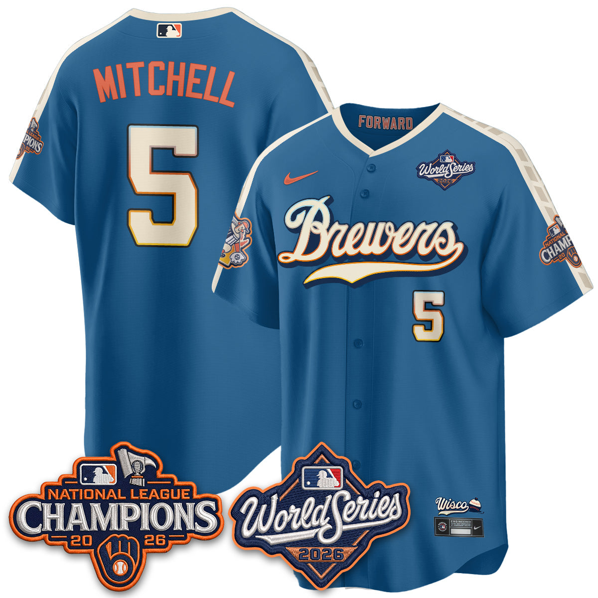MIL WS26 & 2026 NL Champions City Connect Jersey - Stitched (Tiktok)