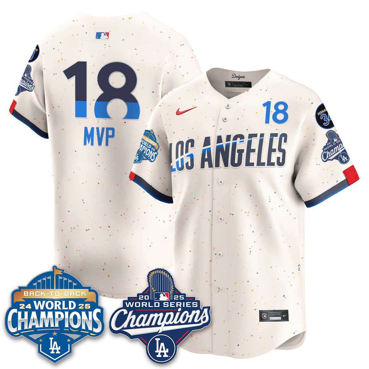 LAD 2025 World Series Champions Jersey - All Stitched N2