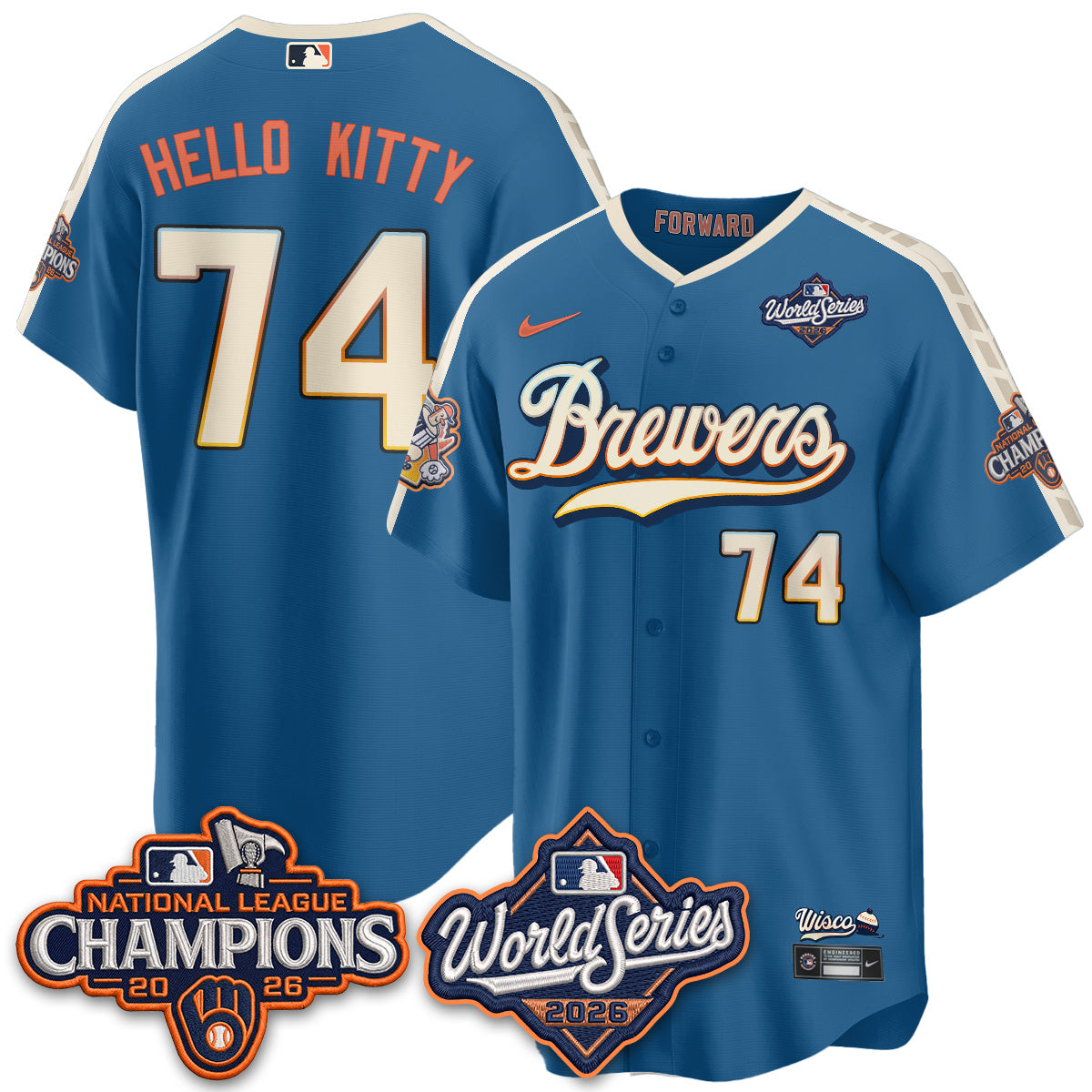 MIL WS26 & 2026 NL Champions City Connect Jersey - Stitched (Tiktok)