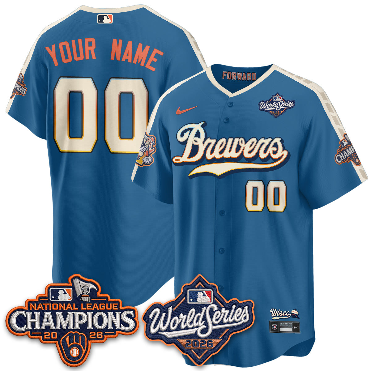 MIL WS26 & 2026 NL Champions City Connect Jersey - Stitched (Tiktok)
