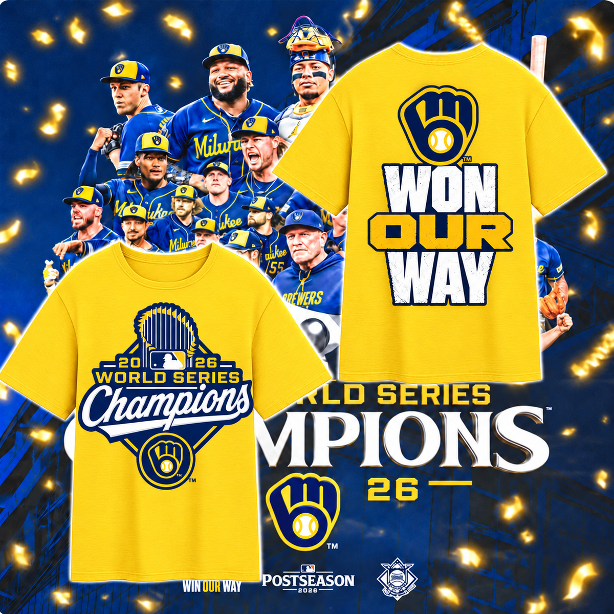 MIL World Series Champions Two Sides T-Shirt - Printed V8