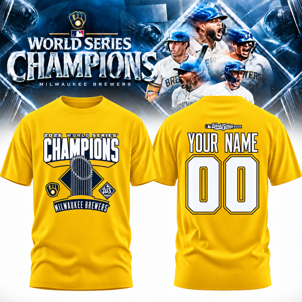 MIL World Series Champions Custom Two Sides T-Shirt - Printed V15