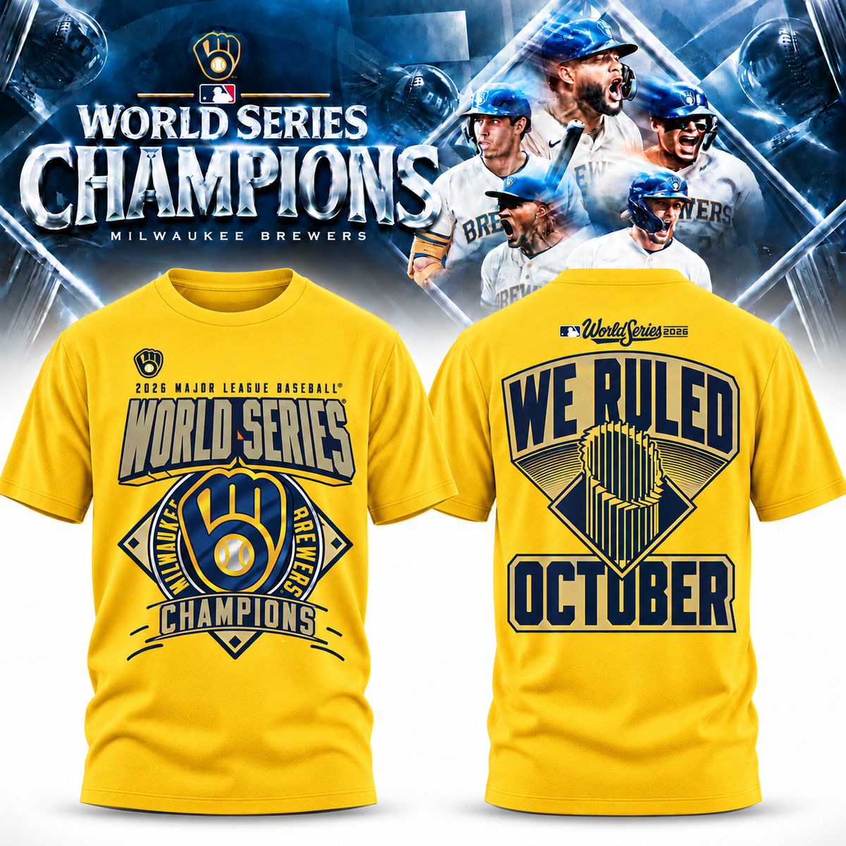 MIL World Series Champions Two Sides T-Shirt - Printed V14