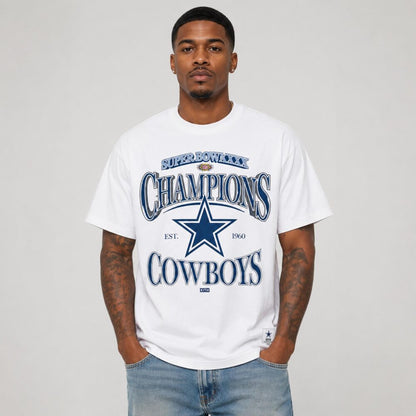 DAL Bowl XXX Champions Est 1960 One Side Printed T-Shirt