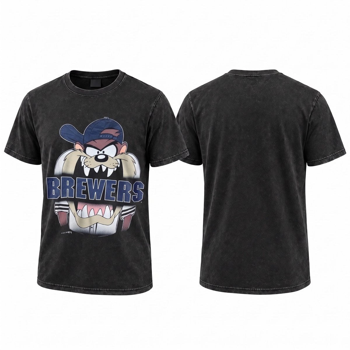 MIL Vintage Cartoon Mascot Washed T-Shirt - Printed