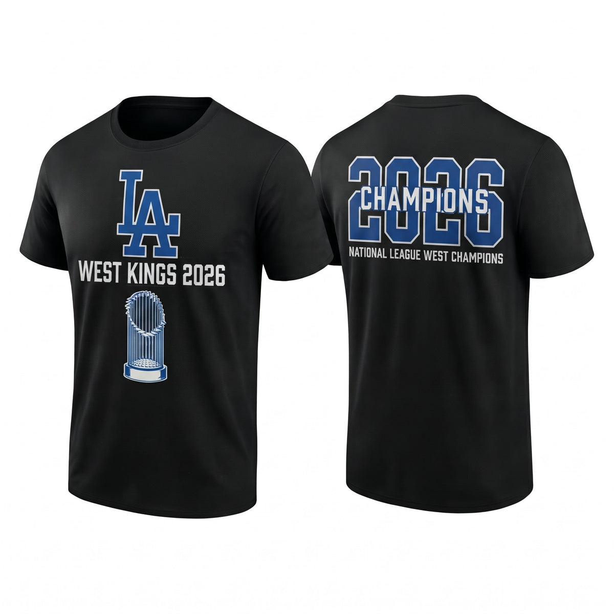 LAD 2026 NL West Champs Two Sides T-Shirt - Printed V1