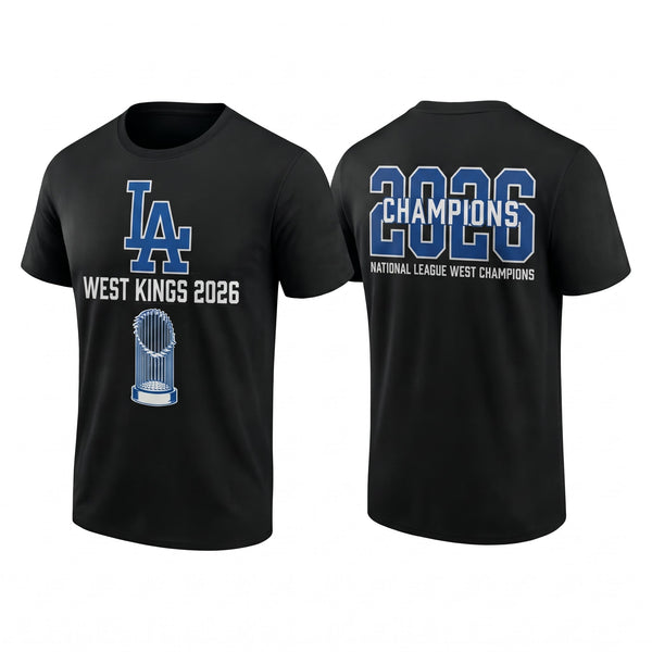 LAD 2026 NL West Champs Two Sides T-Shirt - Printed V1
