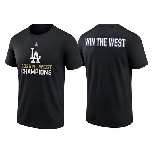 LAD 2026 NL West Champs Two Sides T-Shirt - Printed V6