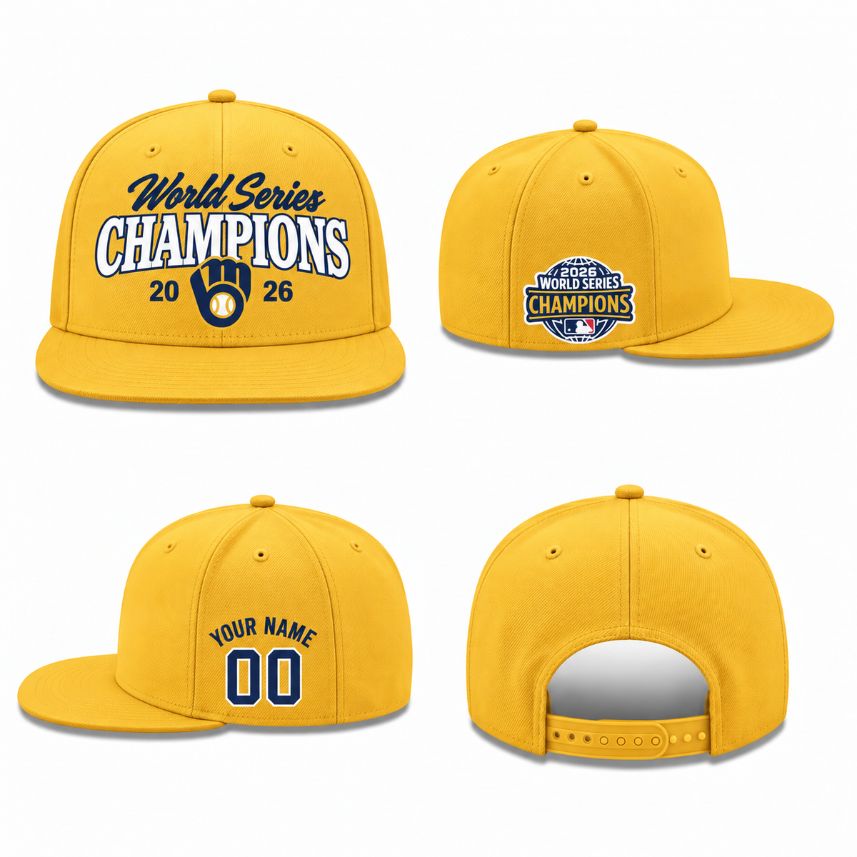 MIL 2026 World Series Champions Personalized Snapback Cap - Printed V6