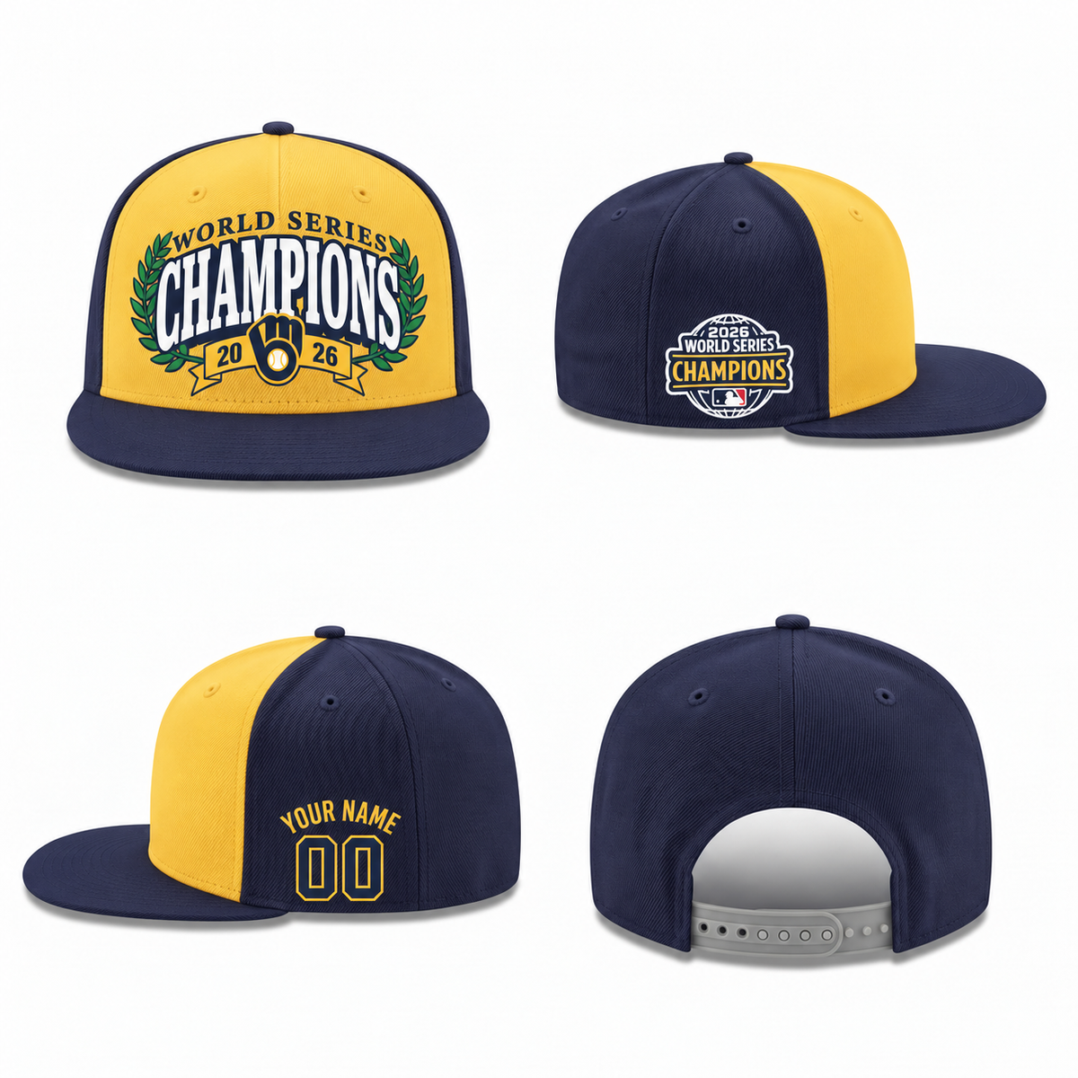 MIL 2026 World Series Champions Personalized Snapback Cap - Printed V4