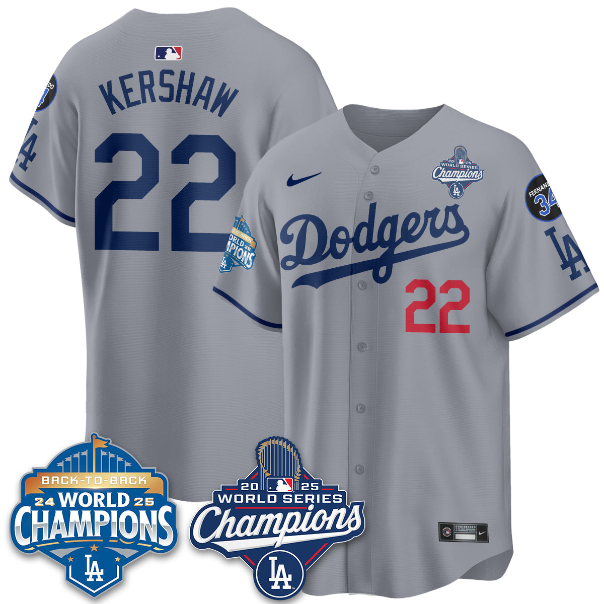 LAD 2025 World Series Champions Jersey - All Stitched N2