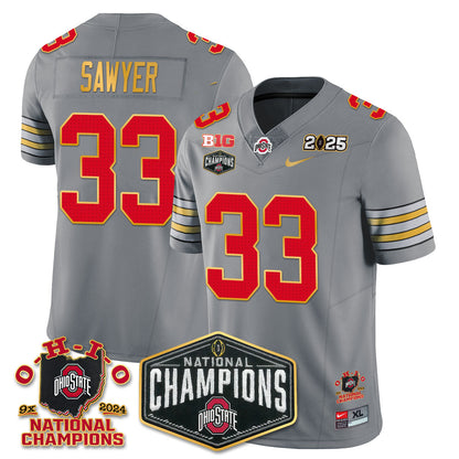 OSU 'Heritage Stripe' 2025 CFP Patch - National Champions Jersey N8 - All Stitched
