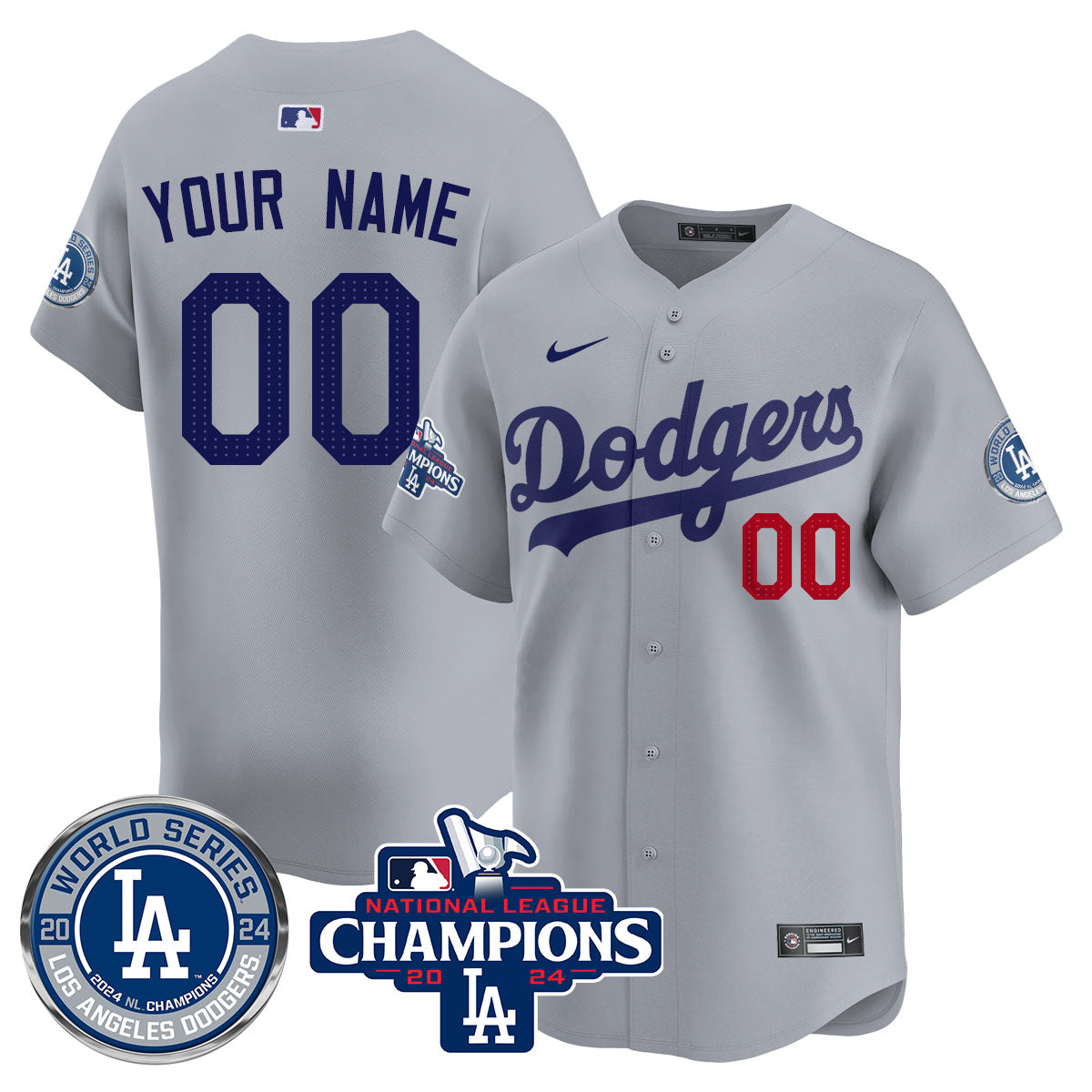 LAD World Series NL Champions Custom Jersey - All Stitched