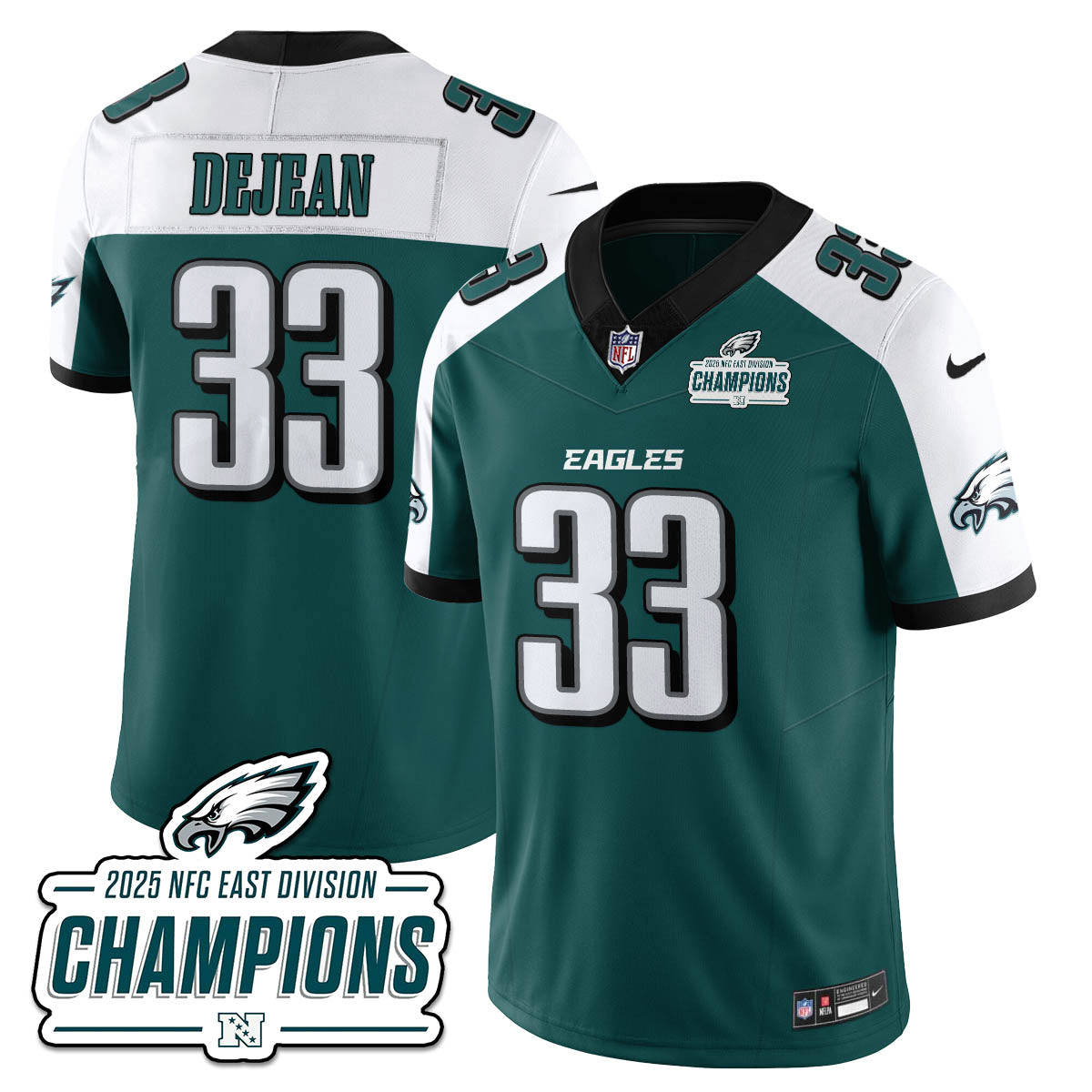 PHI NFC East Champions Vapor Limited Jersey - All Stitched