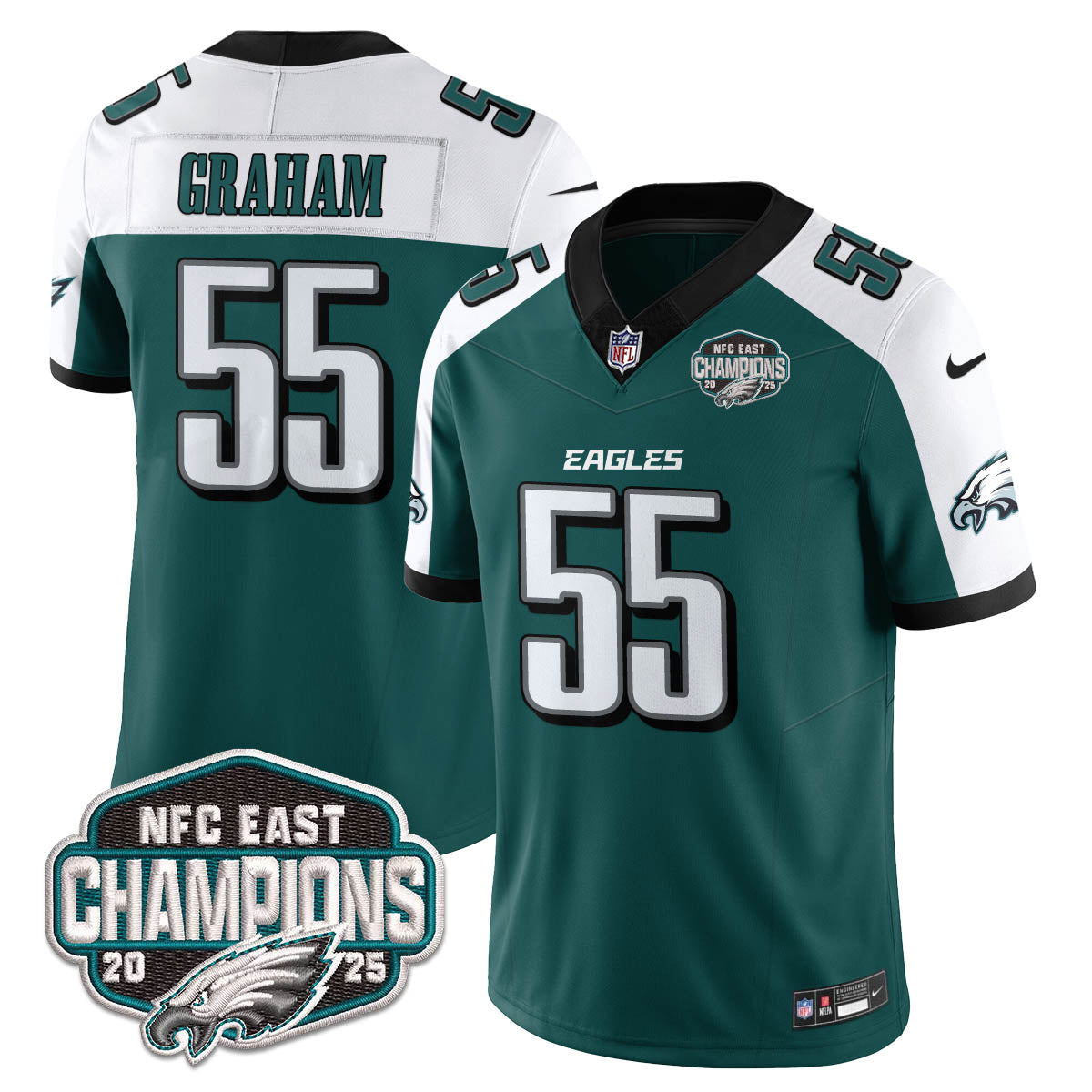 PHI NFC East Champions Vapor Limited Jersey - All Stitched