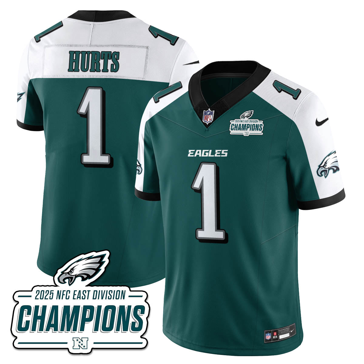 PHI NFC East Champions Vapor Limited Jersey - All Stitched