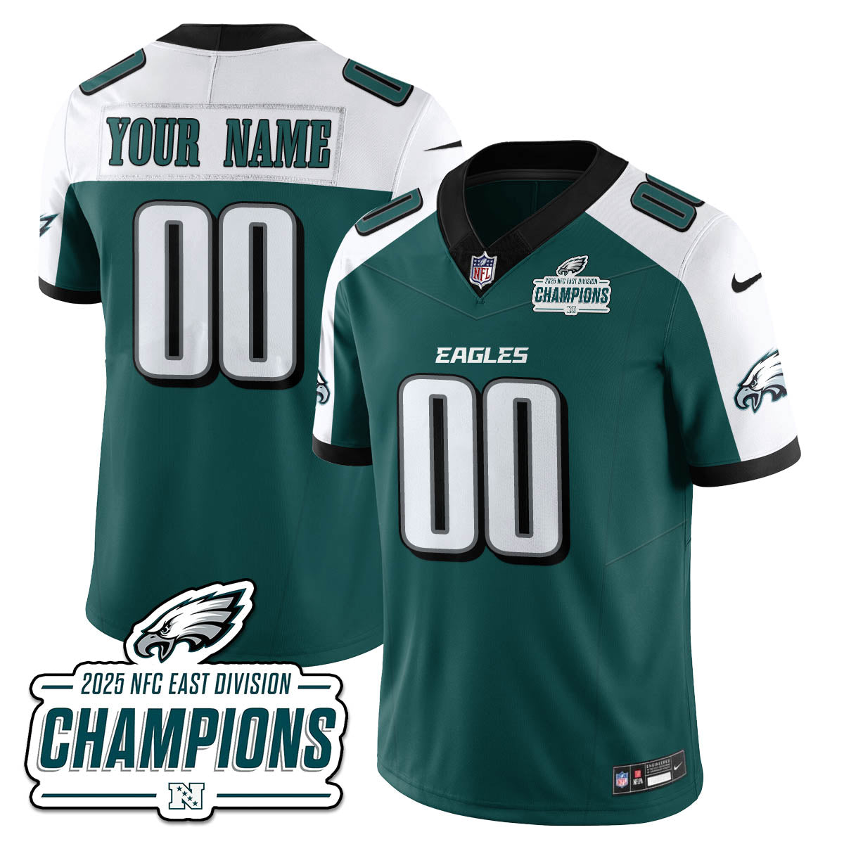 PHI NFC East Champions Vapor Limited Jersey - All Stitched