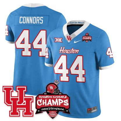 Houston Cougar Football 2025 Kinder's Texas Bowl Champions Jersey - All Stitched
