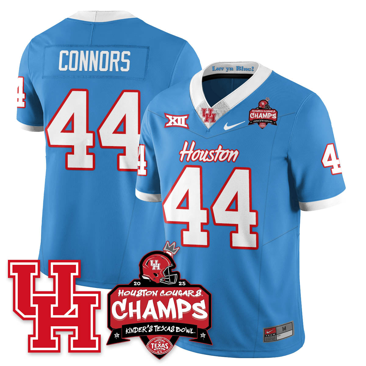 HCG Football 2025 Kinder's Texas Bowl Champions Jersey - All Stitched