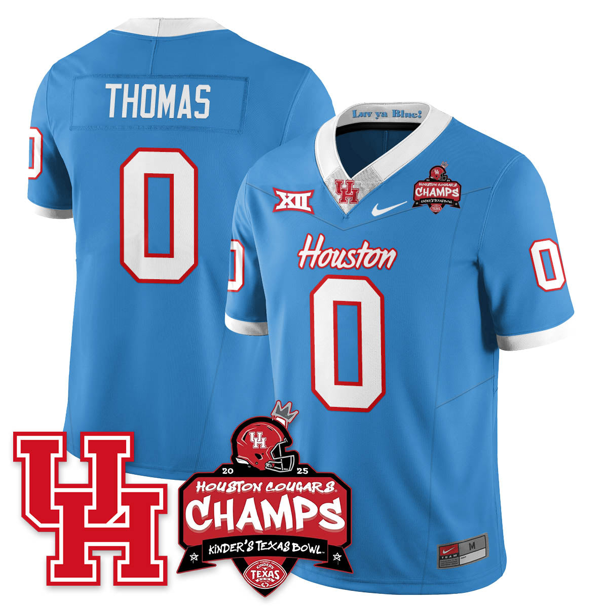 HCG Football 2025 Kinder's Texas Bowl Champions Jersey - All Stitched