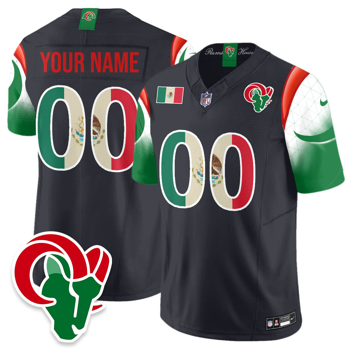 LAR Mexico Vapor Limited Jersey - All Stitched