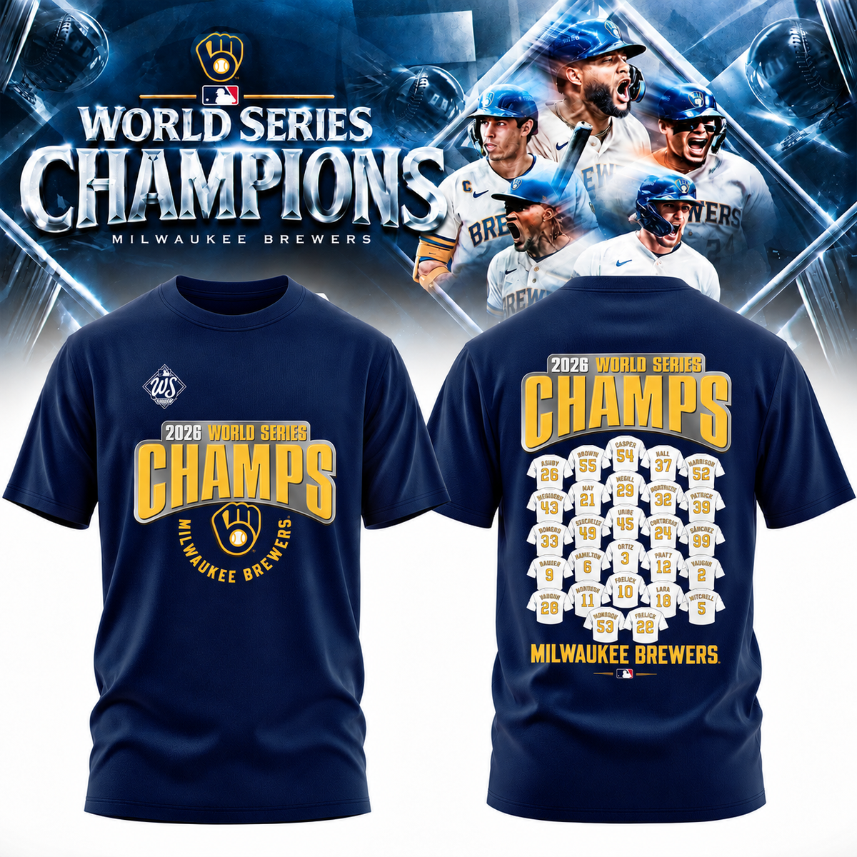 MIL World Series Champions Two Sides T-Shirt - Printed V18
