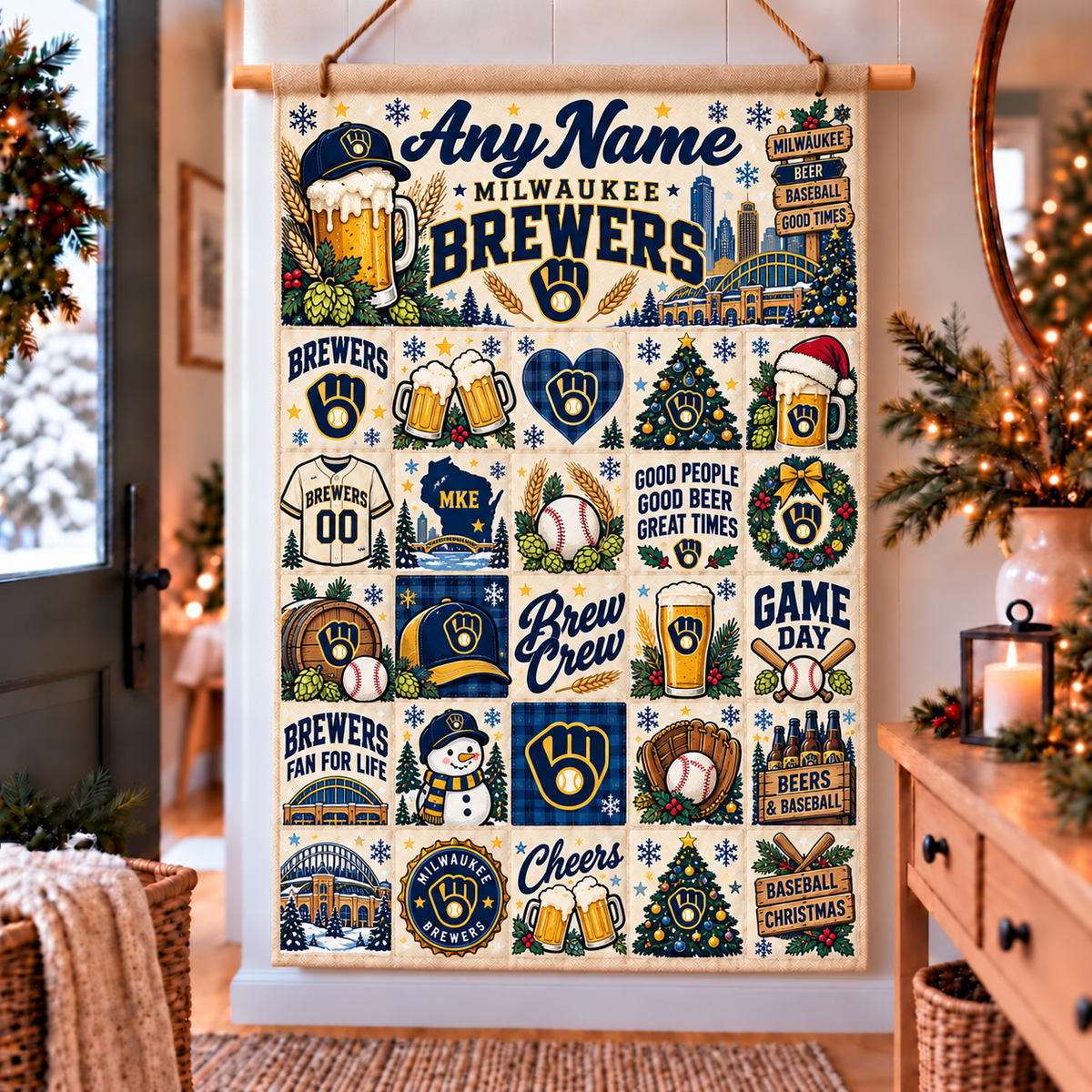 MIL x Brew Crew Christmas Custom Wall Advent Calendar - Printed