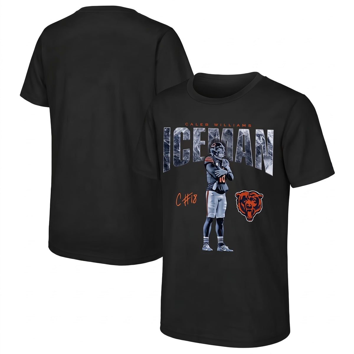 Chicago Bears Caleb Williams One Side Printed T-Shirt V7