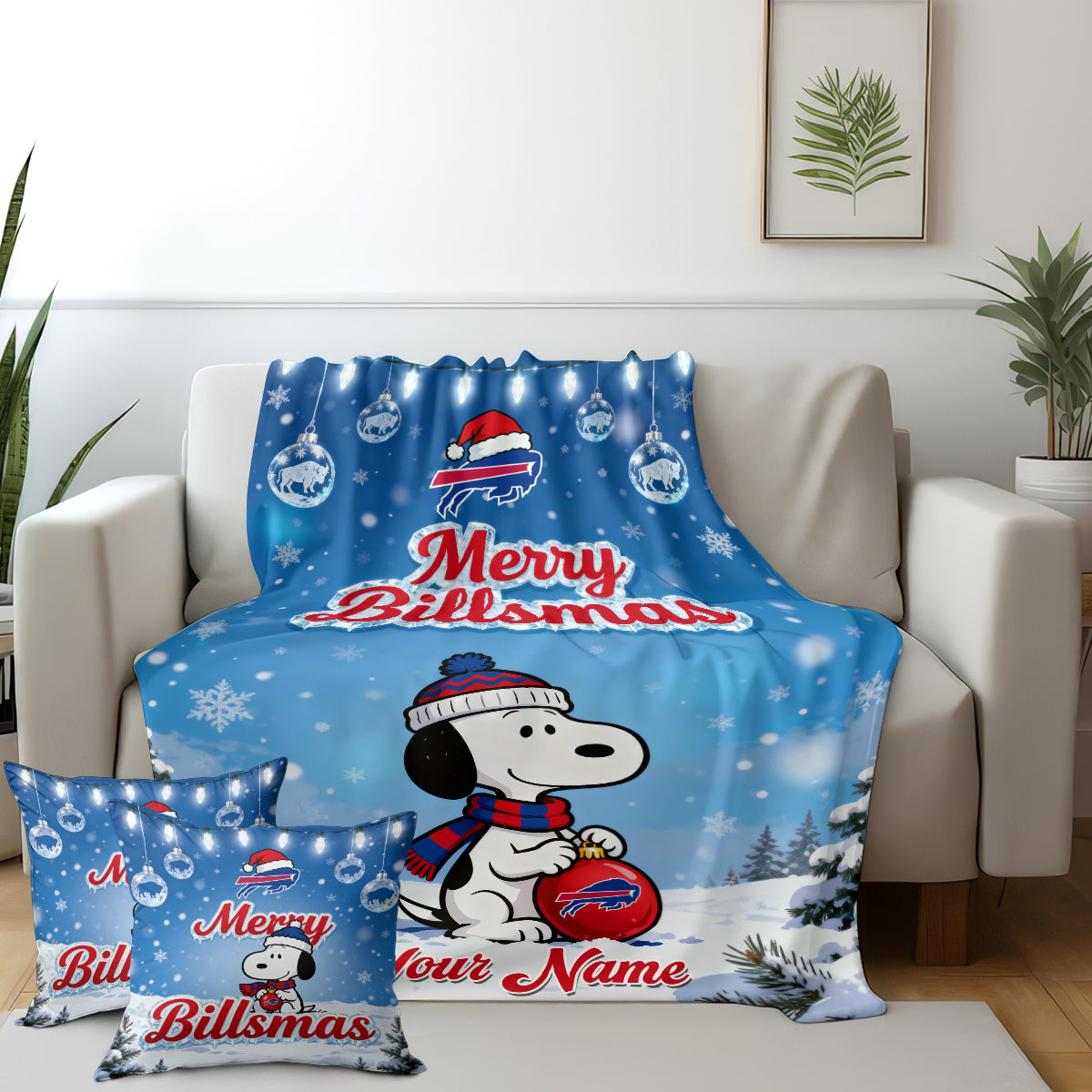 BUF x SNP | Premium Christmas Fleece Blanket & Throw Pillow