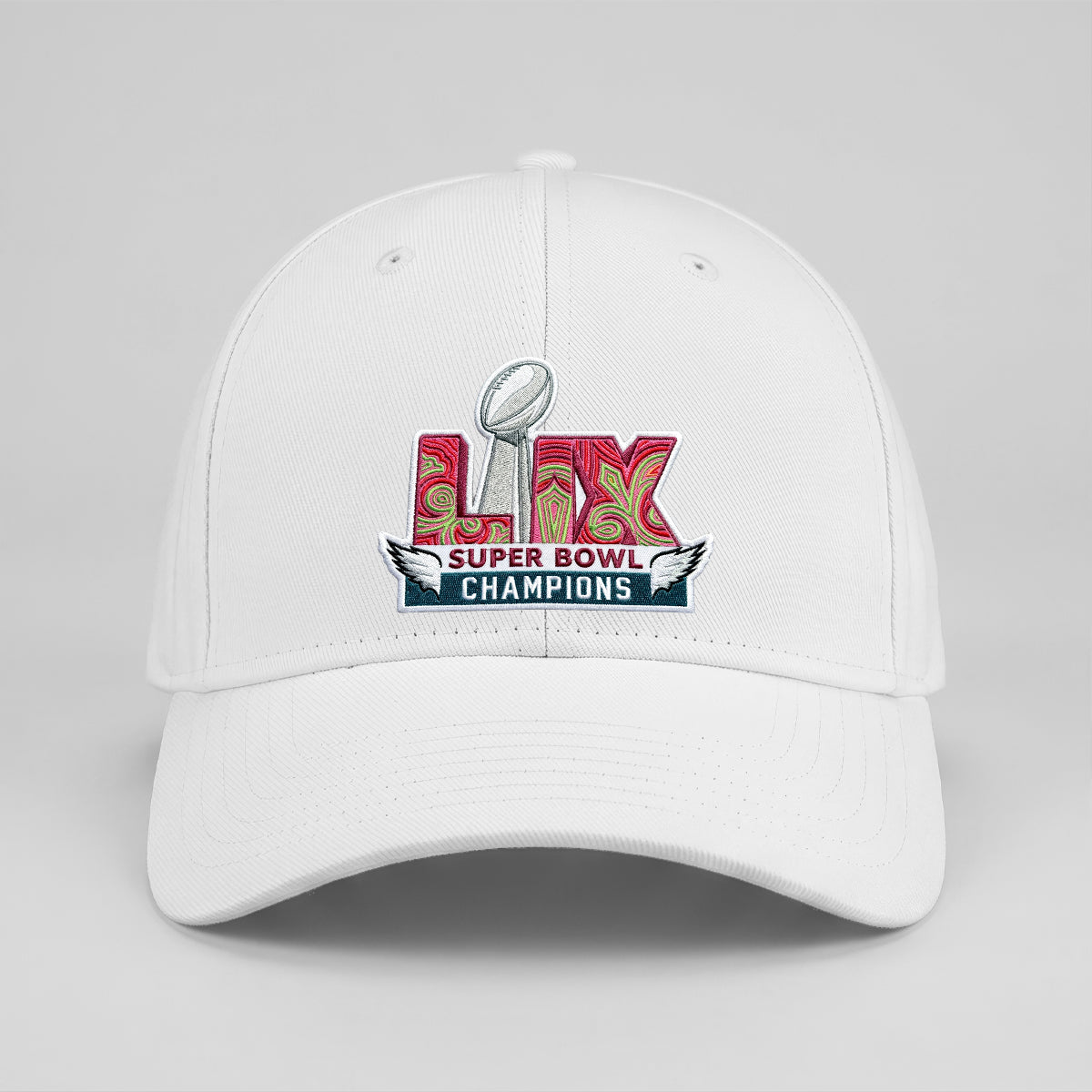 Philadelphia Eagles Champions SB LIX Baseball Cap - Embroidered