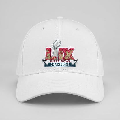 Philadelphia Eagles Champions SB LIX Baseball Cap - Embroidered