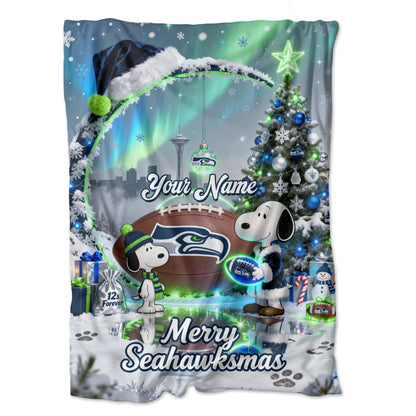 SEA x SNP | Premium Christmas Fleece Blanket & Throw Pillow