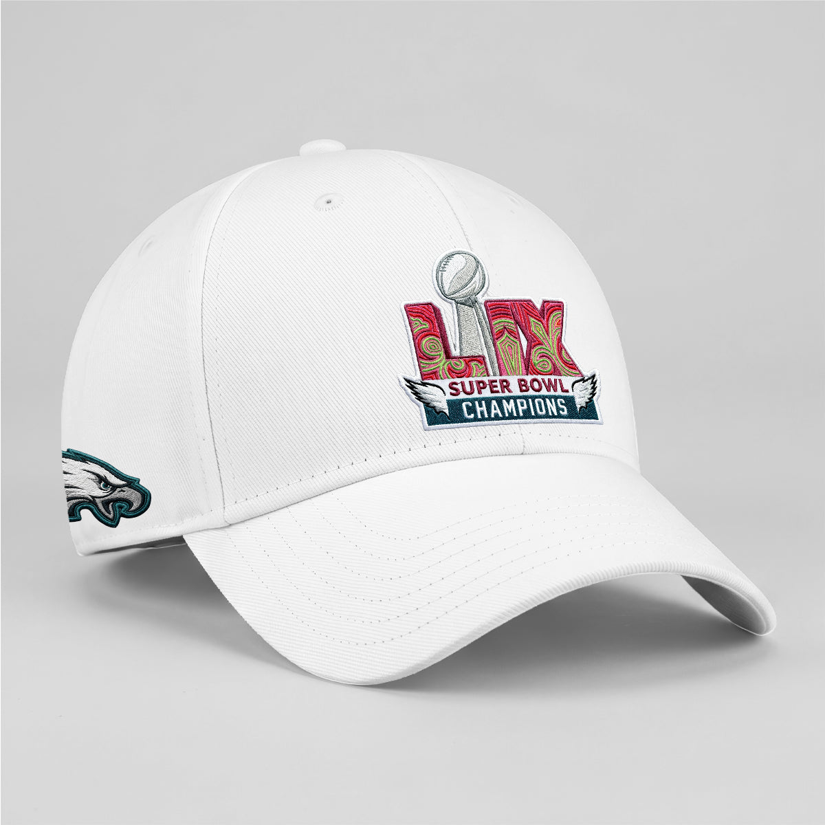 Philadelphia Eagles Champions SB LIX Baseball Cap - Embroidered