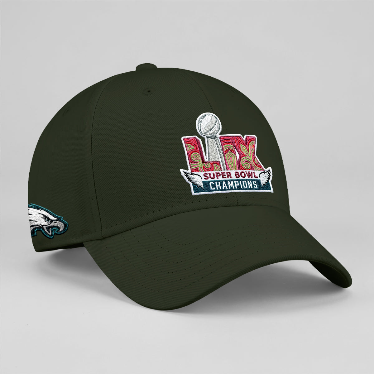 Philadelphia Eagles Champions SB LIX Baseball Cap - Embroidered