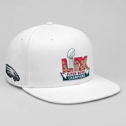 Philadelphia Eagles Champions SB LIX Snapback Cap - Embroidered