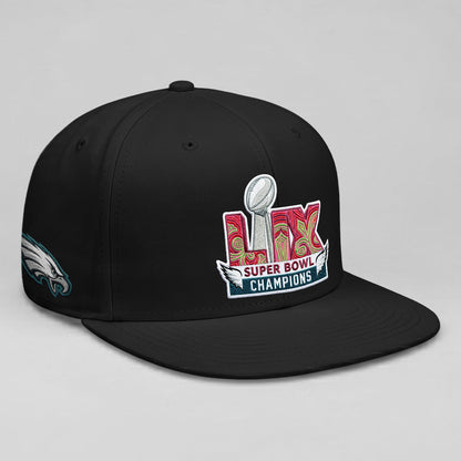 Philadelphia Eagles Champions SB LIX Snapback Cap - Embroidered
