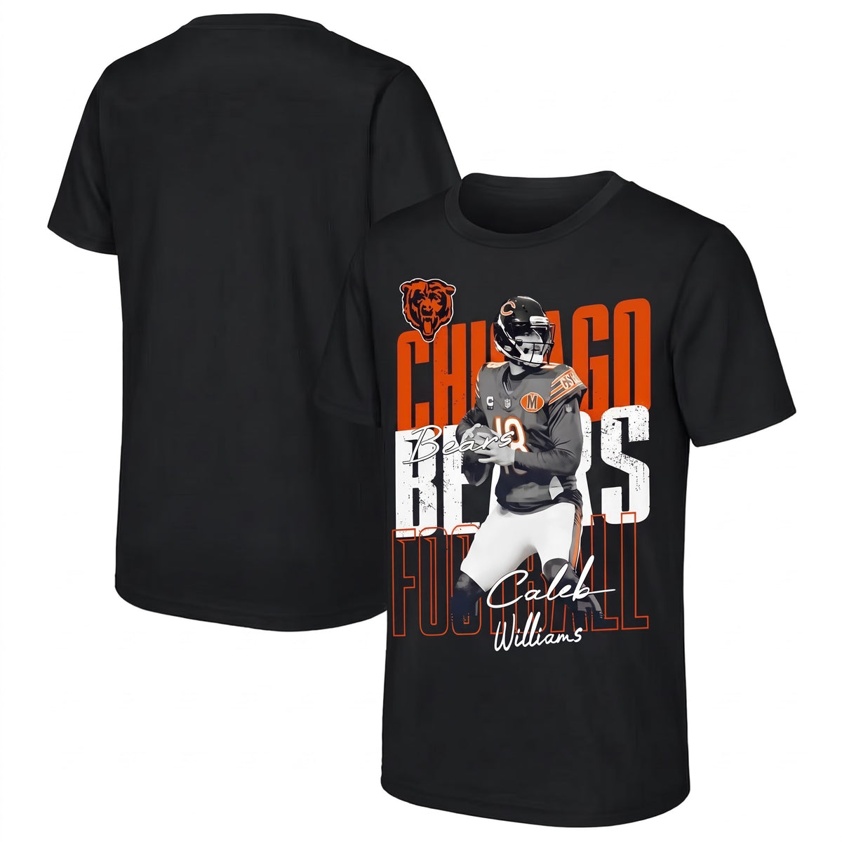 Chicago Bears Caleb Williams One Side Printed T-Shirt V1