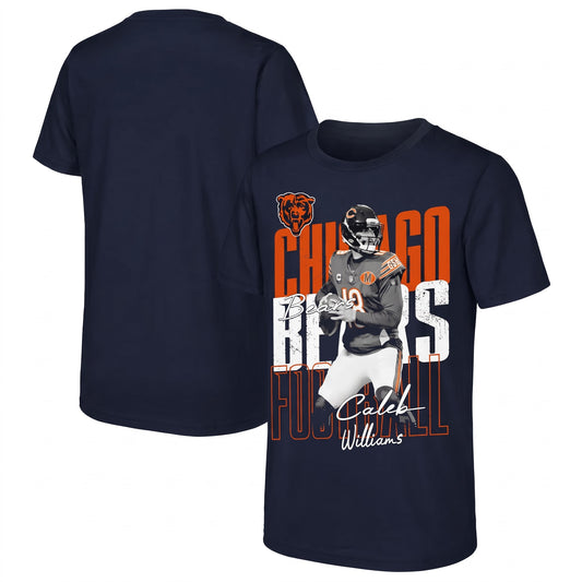 Chicago Bears Caleb Williams One Side Printed T-Shirt V1