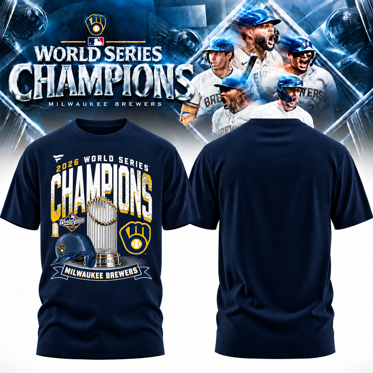 MIL World Series Champions One Side T-Shirt - Printed V19