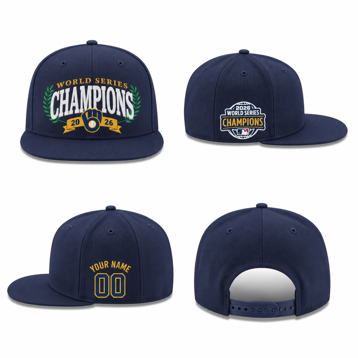 MIL 2026 World Series Champions Personalized Snapback Cap - Printed V4