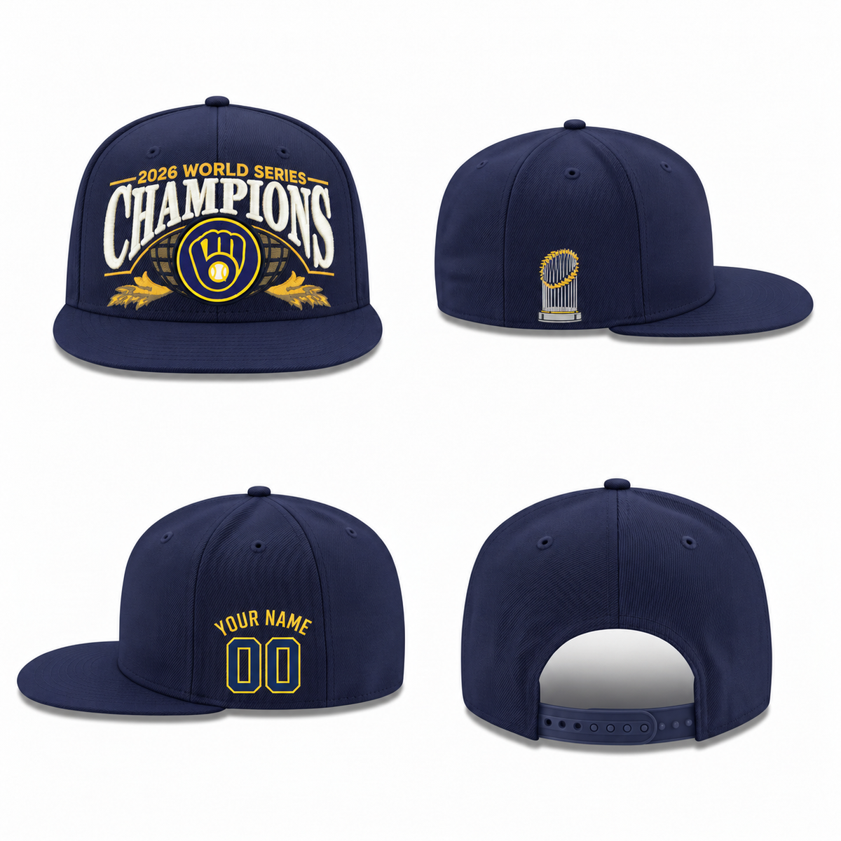 MIL 2026 World Series Champions Personalized Snapback Cap - Printed V5
