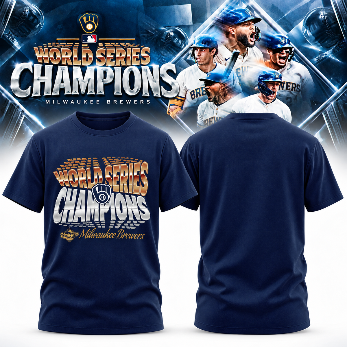 MIL World Series Champions One Side T-Shirt - Printed V12