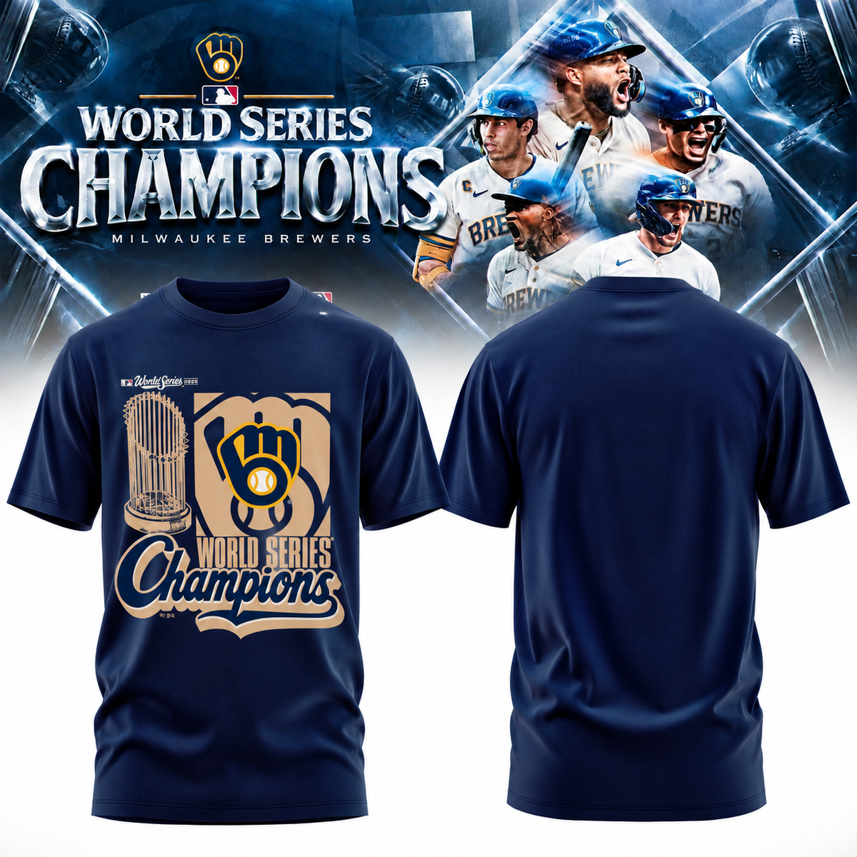MIL World Series Champions One Side T-Shirt - Printed V16