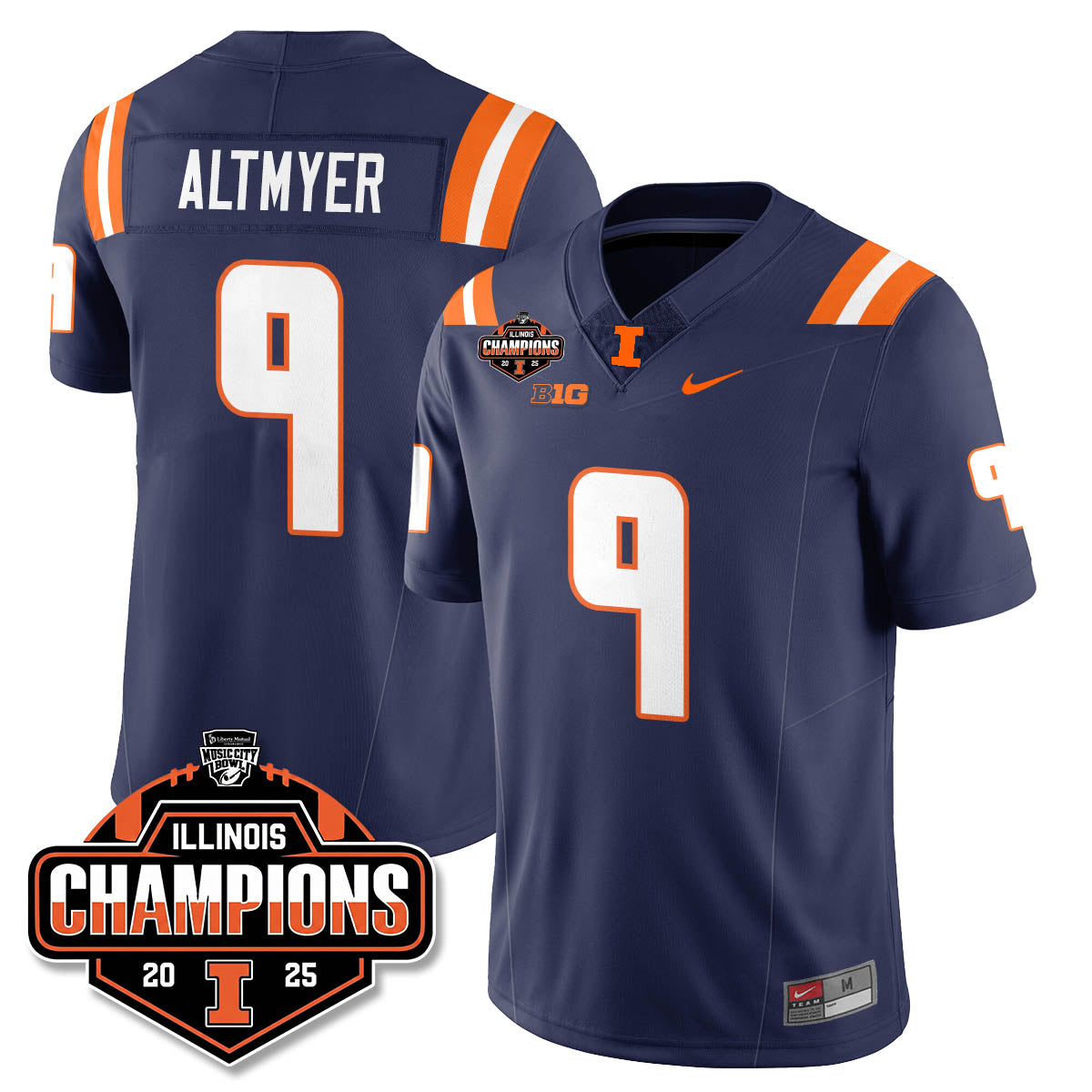 ILL Football 2025 Music City Bowl Champions Limited Jersey - All Stitched