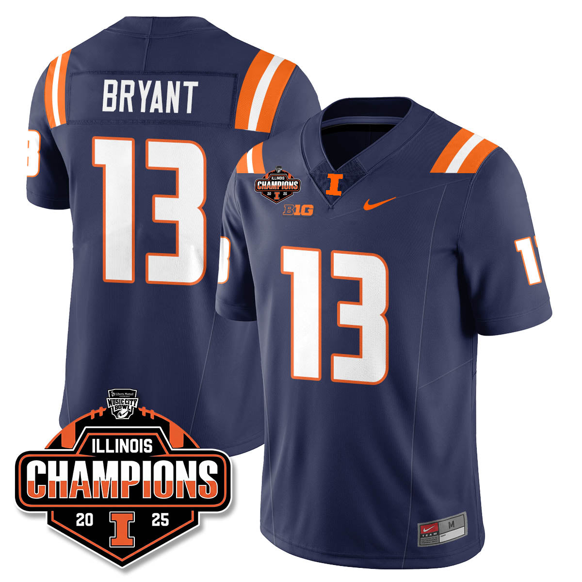 ILL Football 2025 Music City Bowl Champions Limited Jersey - All Stitched