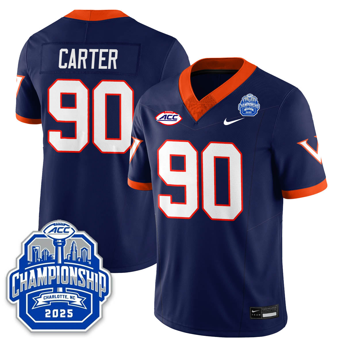 Virginia Football ACC Championship Vapor Limited Jersey - All Stitched