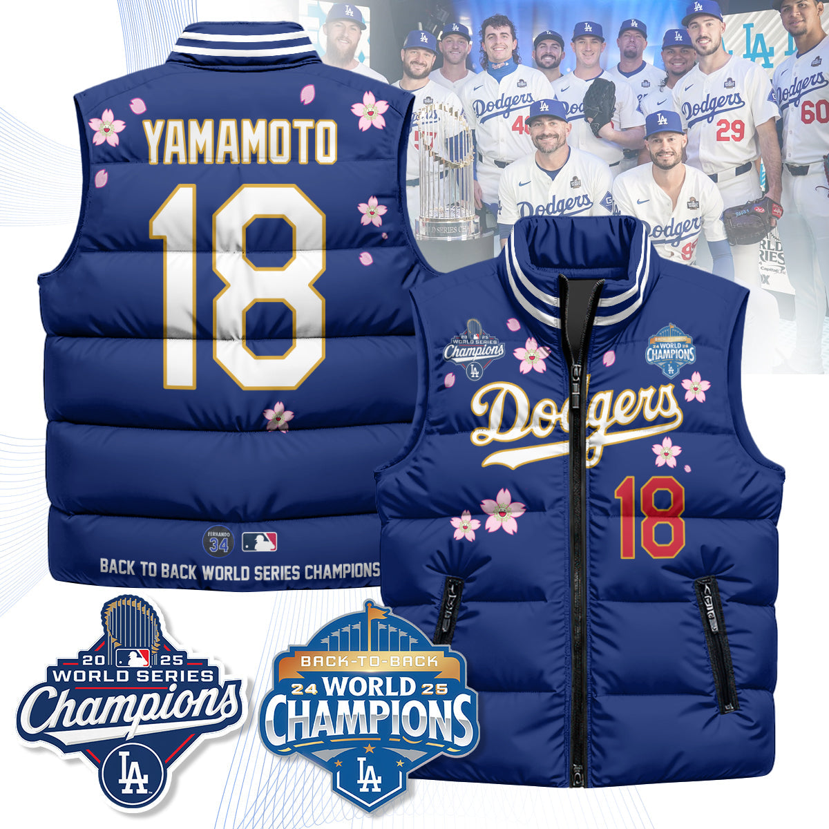 LAD Tokyo 2025 World Series Champions Puffer Vest