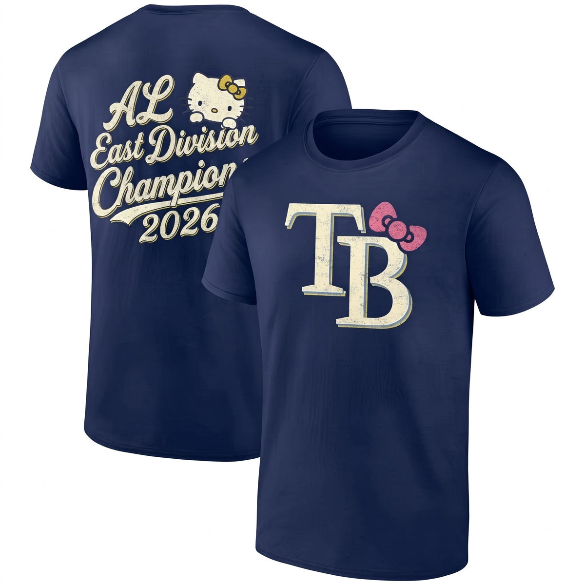 TB x Meow KT AL East Division Champions Two Sides T-Shirt - Printed V1